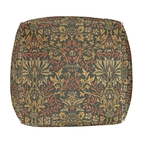 William Morris Flower Garden Warm Classic Botanica Pouf