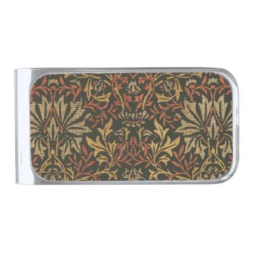 William Morris Flower Garden Warm Classic Botanica Silver Finish Money Clip