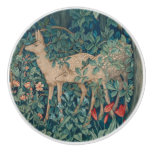 William Morris Forest Deer Floral Tapestry Ceramic Knob
