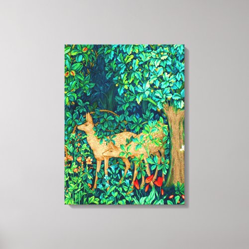 William Morris Forest Deer Tapestry Canvas