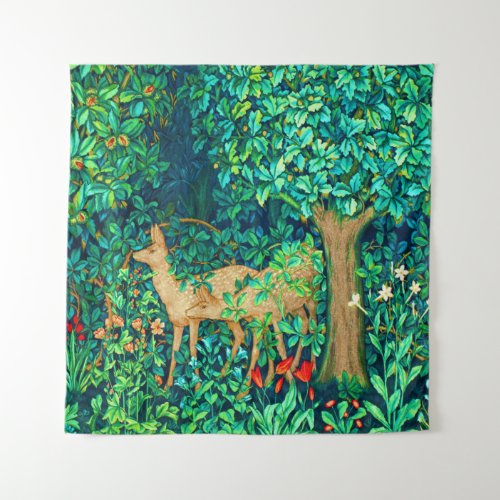 William Morris Forest Deer Tapestry Print