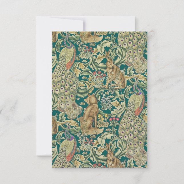 William Morris "Forest" Flat Thank You Card (Front)