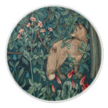 William Morris Forest Fox Floral Tapestry Ceramic Knob