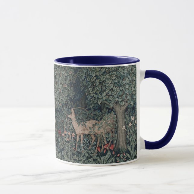 William Morris Forest Greenery Animals Flowers Mug (Right)