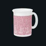 William Morris Forest Rabbit Bird Foliage Pink Beverage Pitcher<br><div class="desc">Decorating this product is a beautiful pattern created between 1880 and 1881 by William Morris (1834 – 1896) and registered in 1882. The original pattern was Indigo-discharged and block-printed on plain cotton weave at Morris’ Merton Abbey workshop. The design boasts forest scenery with rabbits, birds, trees and intricately interlaced foliage....</div>