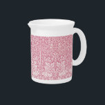 William Morris Forest Rabbit Bird Foliage Pink Beverage Pitcher<br><div class="desc">Decorating this product is a beautiful pattern created between 1880 and 1881 by William Morris (1834 – 1896) and registered in 1882. The original pattern was Indigo-discharged and block-printed on plain cotton weave at Morris’ Merton Abbey workshop. The design boasts forest scenery with rabbits, birds, trees and intricately interlaced foliage....</div>