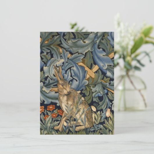 William Morris Forest Rabbit Floral Art Nouveau (Standing Front)