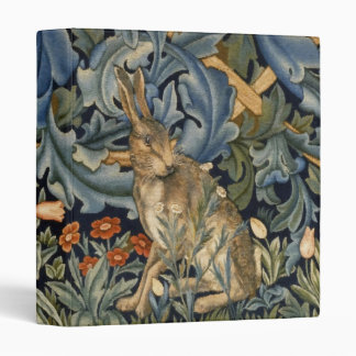 William Morris Forest Rabbit Floral Art Nouveau 3 Ring Binder