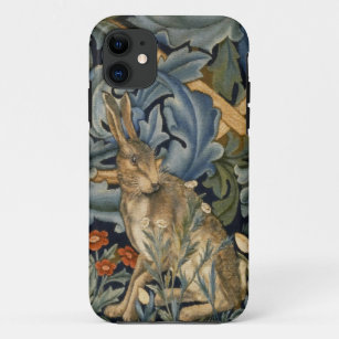William Morris Forest Rabbit Floral Art Nouveau iPhone 11 Case
