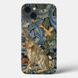 William Morris Forest Rabbit Floral Art Nouveau iPhone 13 Case