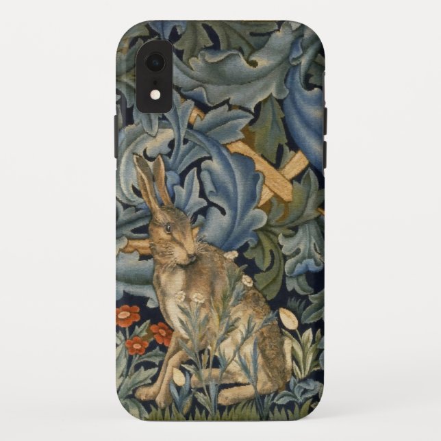 William Morris Forest Rabbit Floral Art Nouveau Case-Mate iPhone Case (Back)