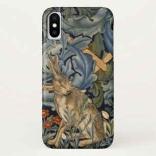 William Morris Forest Rabbit Floral Art Nouveau iPhone X Case
