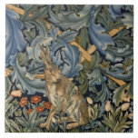 William Morris Forest Rabbit Floral Art Nouveau Ceramic Tile at Zazzle