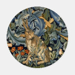 William Morris Forest Rabbit Floral Art Nouveau Coaster Set at Zazzle