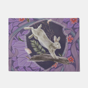 William Morris Forest Rabbit Floral Art Nouveau Doormat