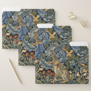 William Morris Forest Rabbit Floral Art Nouveau File Folder