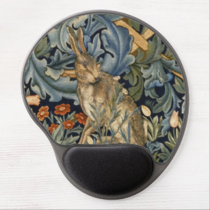 William Morris Forest Rabbit Floral Art Nouveau Gel Mouse Pad
