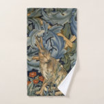 William Morris Forest Rabbit Floral Art Nouveau Hand Towel at Zazzle