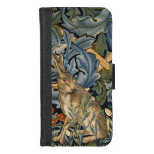 William Morris Forest Rabbit Floral Art Nouveau iPhone 8/7 Wallet Case