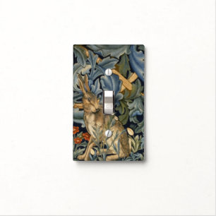 William Morris Forest Rabbit Floral Art Nouveau Light Switch Cover