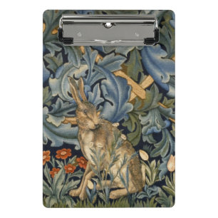 William Morris Forest Rabbit Floral Art Nouveau Mini Clipboard