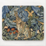 William Morris Forest Rabbit Floral Art Nouveau Mouse Pad at Zazzle