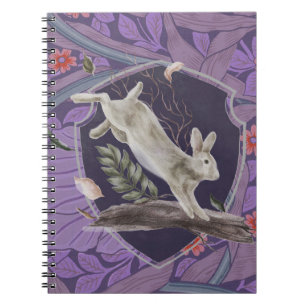 William Morris Forest Rabbit Floral Art Nouveau Notebook