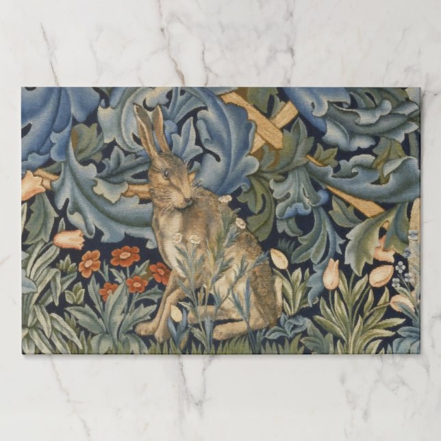 William Morris Forest Rabbit Floral Art Nouveau Paper Pad (Front)