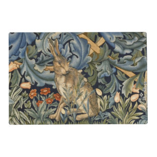 William Morris Forest Rabbit Floral Art Nouveau Placemat