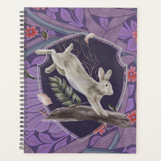 William Morris Forest Rabbit Floral Art Nouveau Planner (Front)