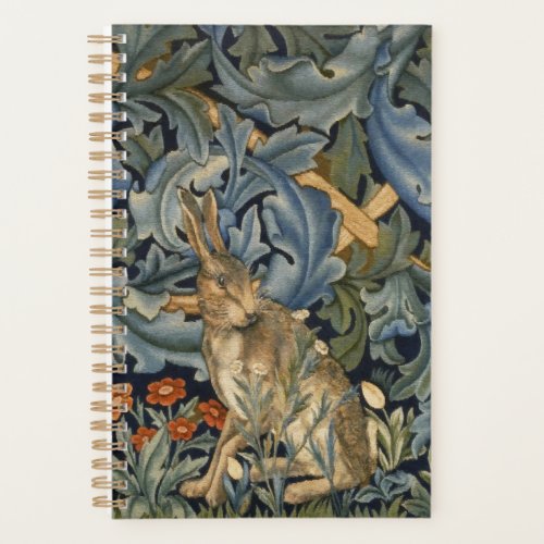 William Morris Forest Rabbit Floral Art Nouveau Planner