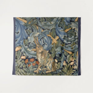 William Morris Forest Rabbit Floral Art Nouveau Tapestry