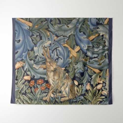 William Morris Forest Rabbit Floral Art Nouveau Tapestry