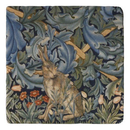 William Morris Forest Rabbit Floral Art Nouveau Trivet