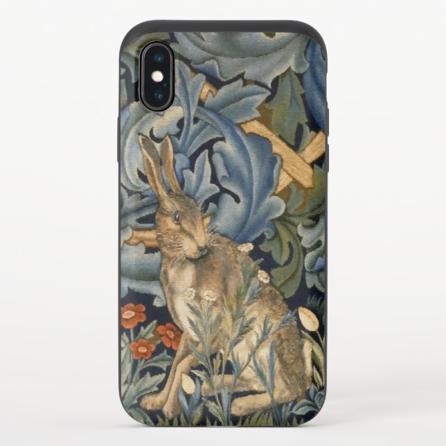 William Morris Forest Rabbit Floral Art Nouveau Uncommon iPhone Case (Back)