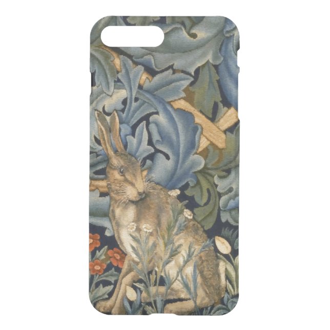 William Morris Forest Rabbit Floral Art Nouveau Uncommon iPhone Case (Back)