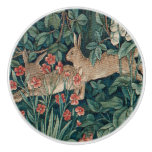 William Morris Forest Rabbit Floral Tapestry Ceramic Knob