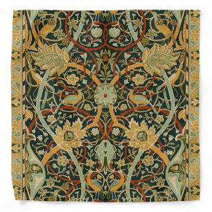 William Morris Forest Tapestry Pattern: Vintage Bandana