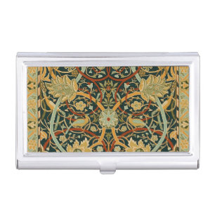 William Morris Forest Tapestry Pattern: Vintage Business Card Holder