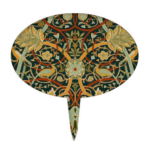 William Morris Forest Tapestry Pattern: Vintage Cake Topper