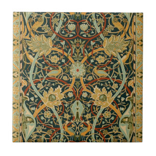 William Morris Forest Tapestry Pattern: Vintage Ceramic Tile