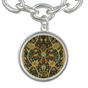 William Morris Forest Tapestry Pattern: Vintage Charm Bracelet