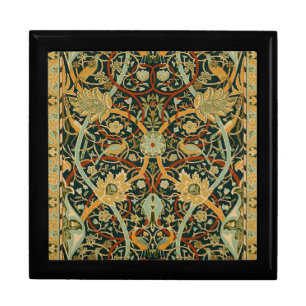 William Morris Forest Tapestry Pattern: Vintage Keepsake Box