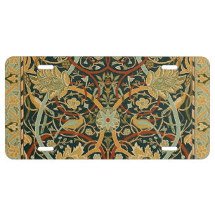 William Morris Forest Tapestry Pattern: Vintage License Plate