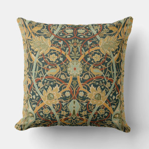 William Morris Forest Tapestry Pattern: Vintage Outdoor Pillow