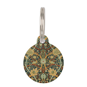 William Morris Forest Tapestry Pattern: Vintage Pet ID Tag
