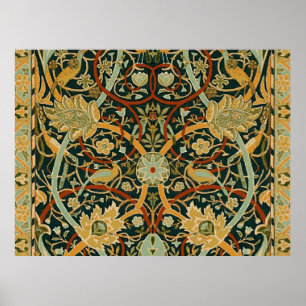 William Morris Forest Tapestry Pattern: Vintage Poster