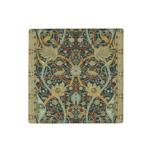 William Morris Forest Tapestry Pattern: Vintage Stone Magnet