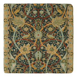 William Morris Forest Tapestry Pattern: Vintage Trivet