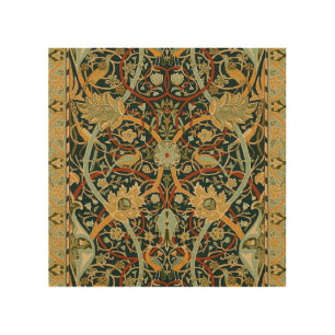 William Morris Forest Tapestry Pattern: Vintage Wood Wall Art